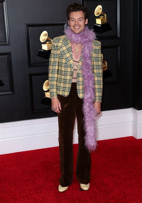 gucci purple feather boa|Feather boas are trending, thanks to Harry Styles' Grammys look.